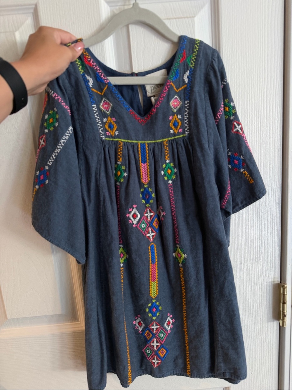 Peek girls embroidered dress size 6-7